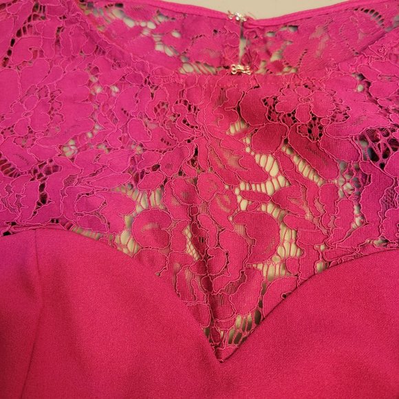 NWT Lulus Size Small Pink Dress Lace Top Cut Out Back NEW Party Evening Lined - Picture 6 of 9